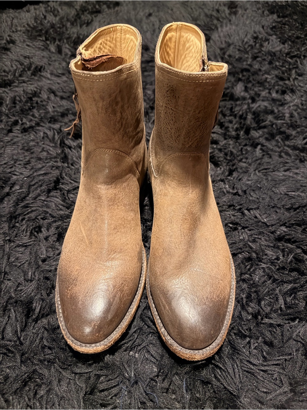 Lucchese Brown Suede Ankle Boots